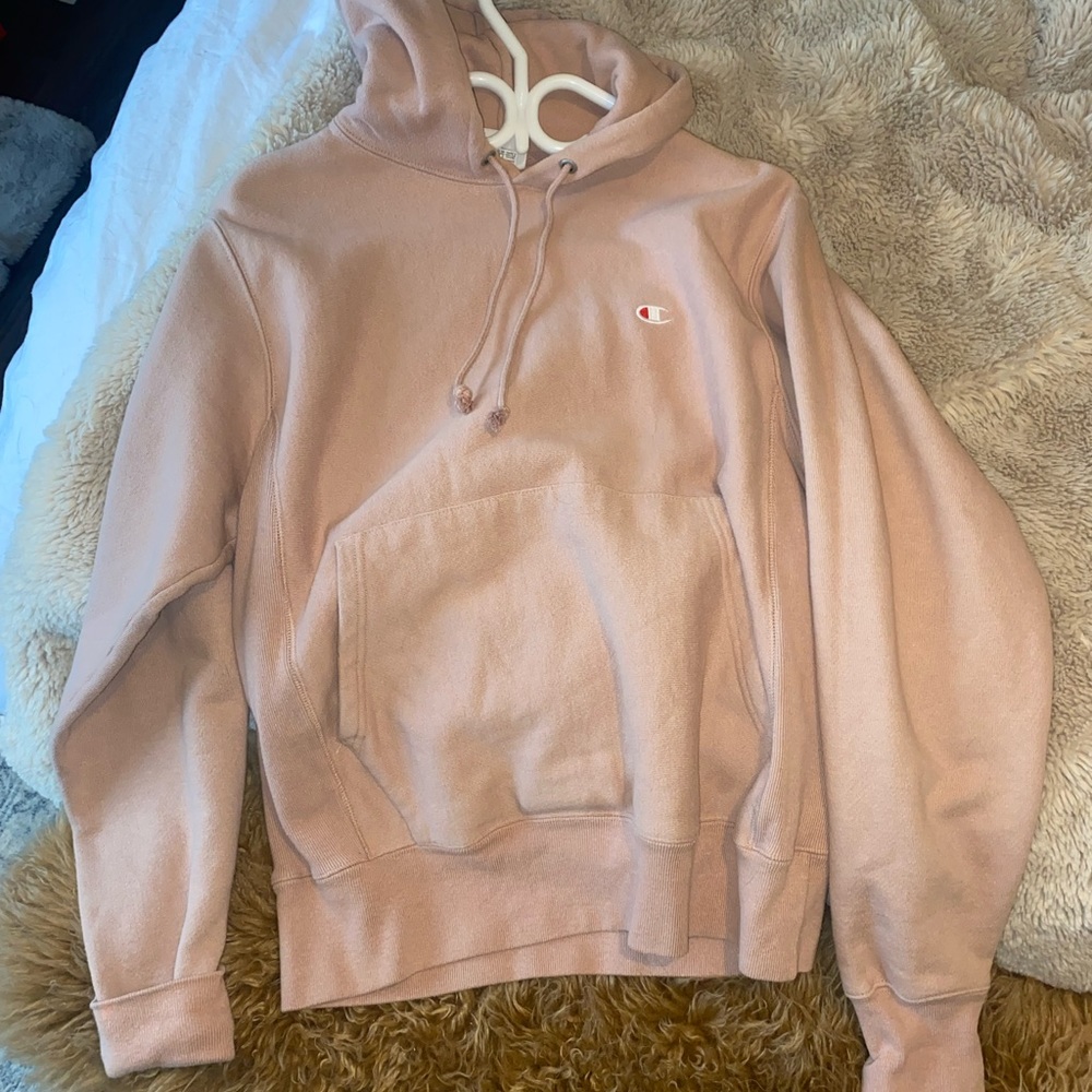 Beige champion hoodie